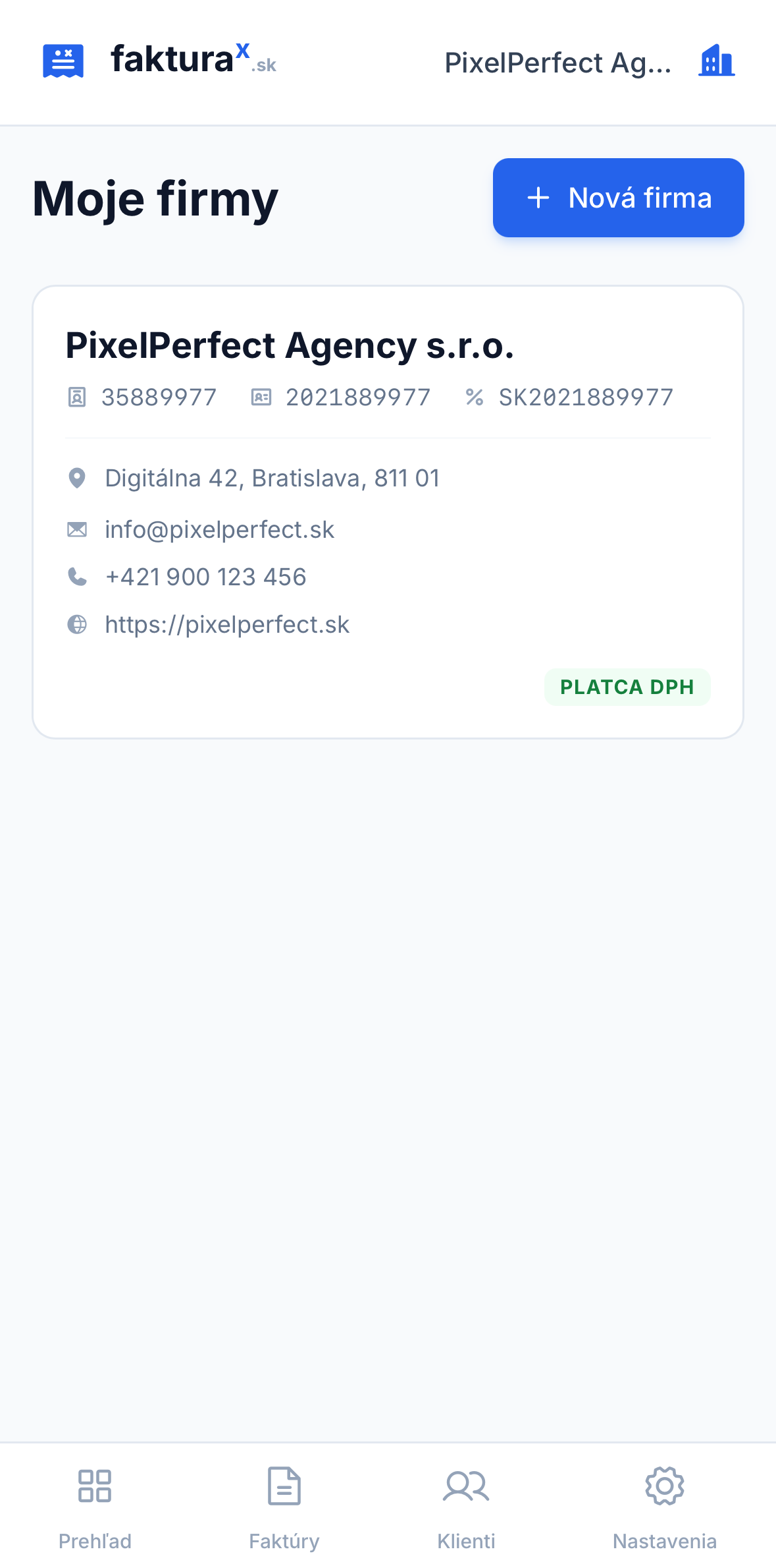 fakturaX – faktúry online v mobile 5